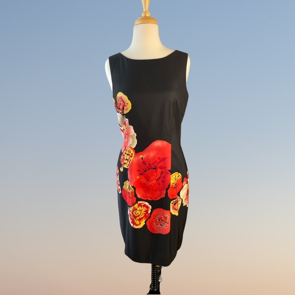 Black floral dress business casual size 10